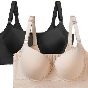 Amazon New Black and Cream Support Bra Duo